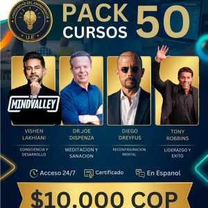 PACK 50 CURSOS: Mindvalley, Joe Dispenza, Tony Robbins, Diego Dreyfus